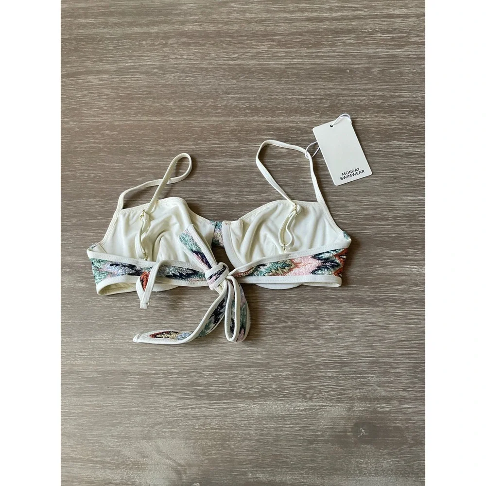 Monday Swimwear Capri Color Block Top Porto Cervo Multi Small New With Tags